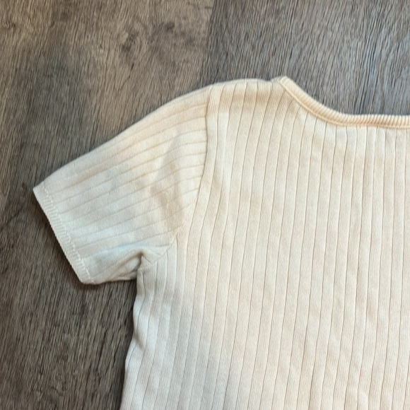 Cream Ribbed Knit Top - Picture 9 of 16